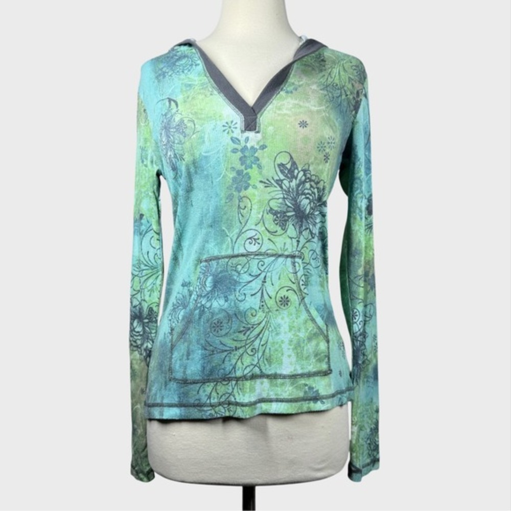 P.J. Salvage Thermal style pullover hoodie Sublimation style y2k style Sz Medium